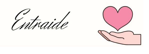 entraide et logo avec coeur