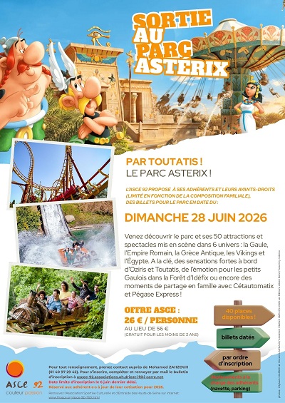 Affiche journée Astérix - dimanche 28 juin