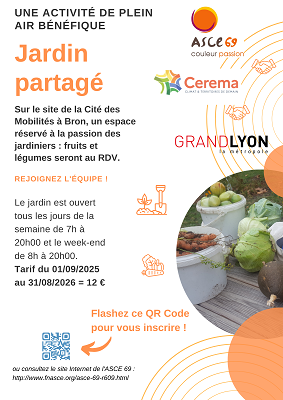 Flyer du jardin partagé pour la saison 2025-2026